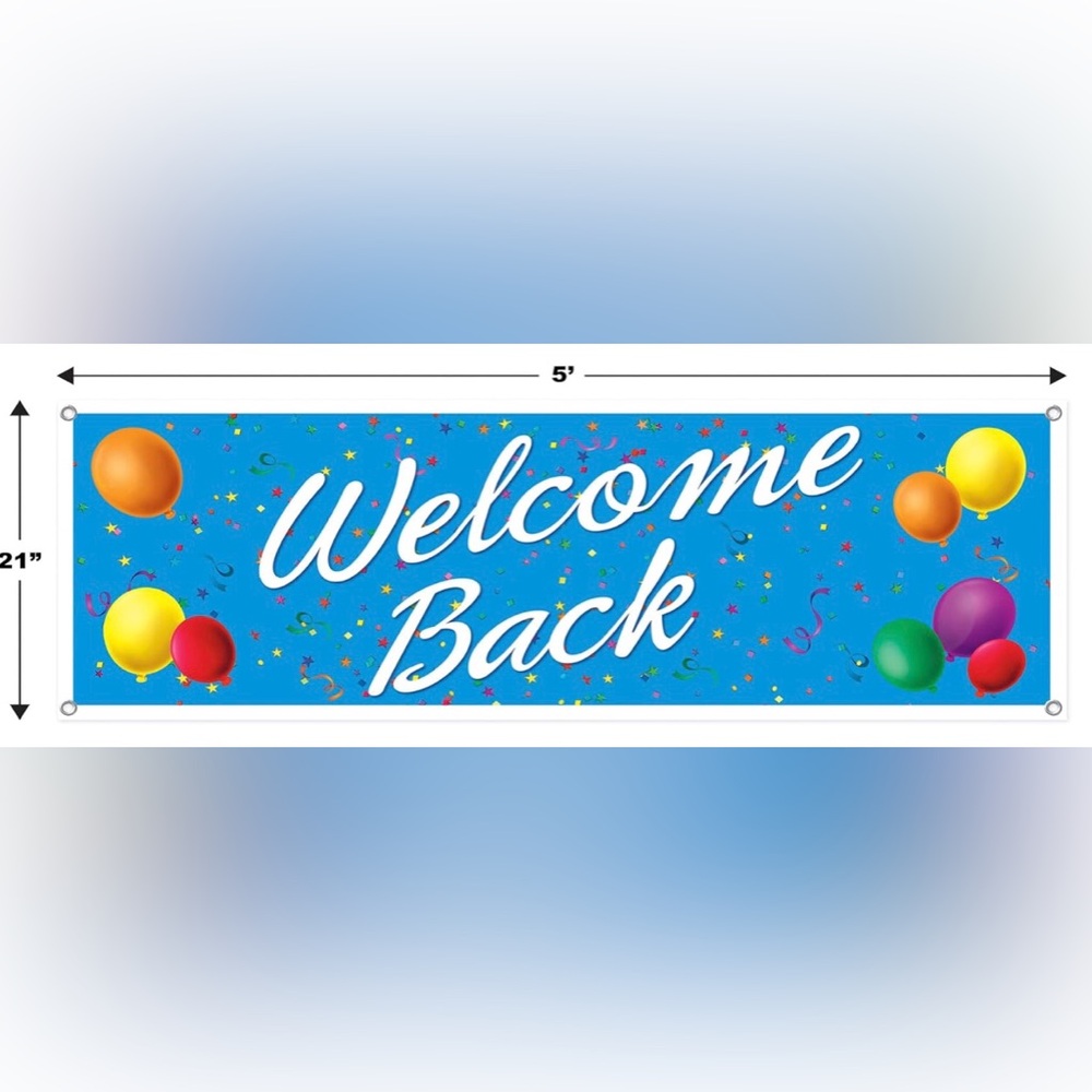 Banner “Welcome Back” - Picture 2 of 3